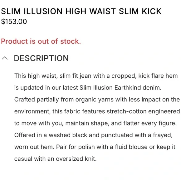 7 for all mankind high waist slim kick black 25 $153 - Picture 3 of 14